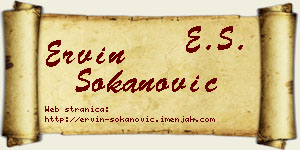 Ervin Sokanović vizit kartica